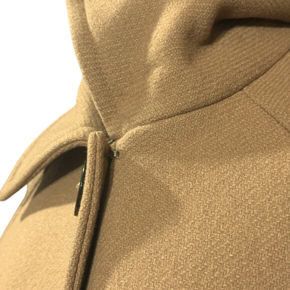 Marc Jacobs Womens XS Longline Wool Peacoat Natural Tan Minimalist Closet Staple - Picture 7 of 16